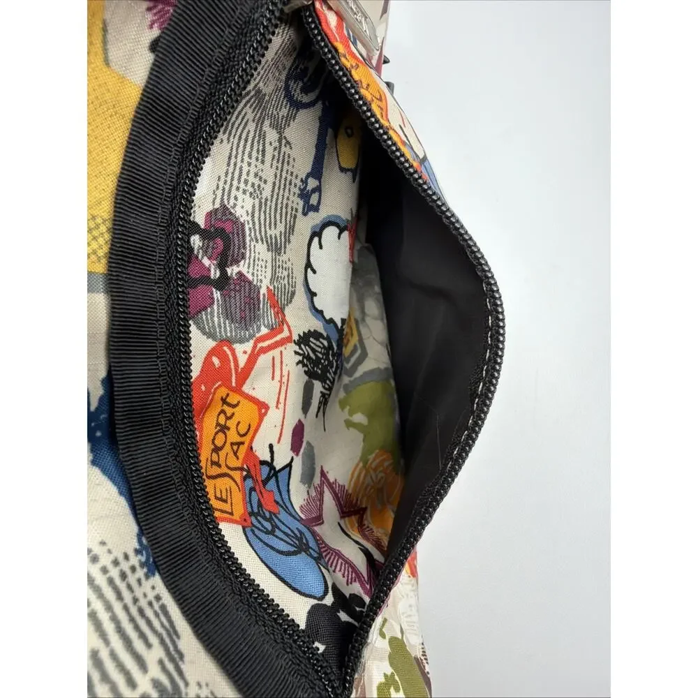 LeSportSac Large Messenger Weekender Bag California Rare Design Cartoon Pasta